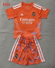 26-27 Real Madrid Goalkeeper Orange Kids/Youth Soccer Uniform-AY