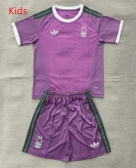 26-27 Nottingham Forest Goalkeeper Purple Kid/Youth Soccer Uniform-AY