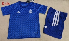 26-27 Real Madrid Blue Kids/Youth Soccer Training Uniform-1794