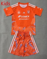 26-27 Tigres UANL Goalkeeper Orange Kid/Youth Soccer Uniform-AY