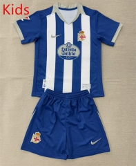 26-27 Deportivo La Coruña Home Blue&White Kids/Youth Soccer Uniform-AY