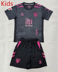 26-27 Málaga CF 3rd Away Black&Grey Kids/Youth Soccer Uniform-AY