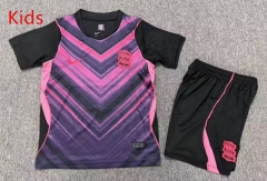 26-27 Birmingham City 2nd Away Black&Pink Kid/Youth Soccer Uniform-7809