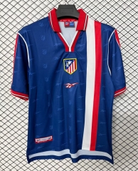 Retro Version 99-00 Atletico Madrid Away Cyan Thailand Soccer Jersey AAA-2044
