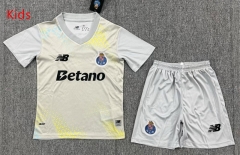 26-27 Porto Goalkeeper Grey&White Kids/Youth Soccer Uniform-3162