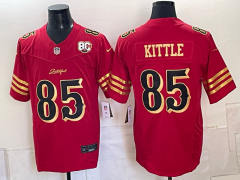 (Logo1) San Francisco 49ers 3 Generations Red #85 NFL Jersey-0840