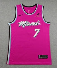 Miami Heat Pink #7 NBA Jersey-1380