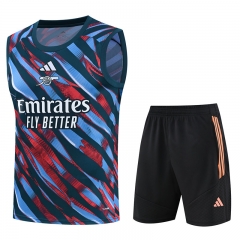 26-27 Special Version Arsenal Blue&Red Thailand Soccer Training Vest Uniform-418