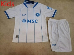 26-27 Napoli Away White Kids/Youth Soccer Uniform-1794