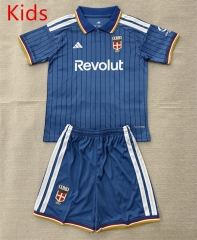 26-27 Como Home Blue Kid/Youth Soccer Uniform-AY