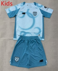 26-27 West Ham United 3rd Away Blue Kids/Youth Soccer Uniform-AY