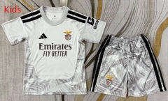 26-27 Benfica Goalkeeper Grey&White Kids/Youth Soccer Uniform-3162