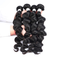 Osolovely Hair 1Pc 9A Hair Weave Bundles Loose Wave Human Hair Weaving Extensions Human Hair Products Natural Color