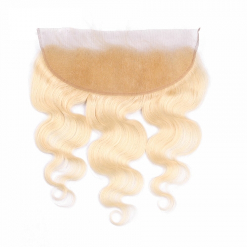 Osolovely HAIR Human Hair 613 Blonde Lace Frontal Closure Free Part Body Wave 13x4 Bleached Knots Baby Hair