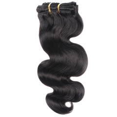 10-24Inch Double Weft 100G Thicker Full Head 7Pcs Clip In Human Hair Extensions Body Wave Mink Hair Can Be Dye