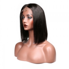 Human Hair Short Bob Wigs For Black Women Mink Hair Lace Front Human Hair Wigs Bleached Knots