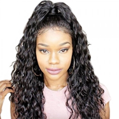 Osolovely Hair Virgin Human Hair Full Lace Wig Exotic Wave Natural Hairline Bleached Knots Water Wave Wig With Baby Hair