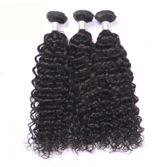 Osolovely Hair 1Pc  Deep Curly Hair 100% Human Virgin Hair Weave Bundles Natural Color Hair Extension