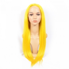 Colorful Osolovely Hair Yellow Color Full lace Human Hair Wigs Virgin Hair Glueless &Glue Pre Plucked Orange Full Lace Wigs With Baby Hair