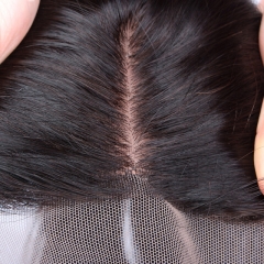 Osolovely Hair virgin human hair Body wave silk base 5x5 closure with baby hair