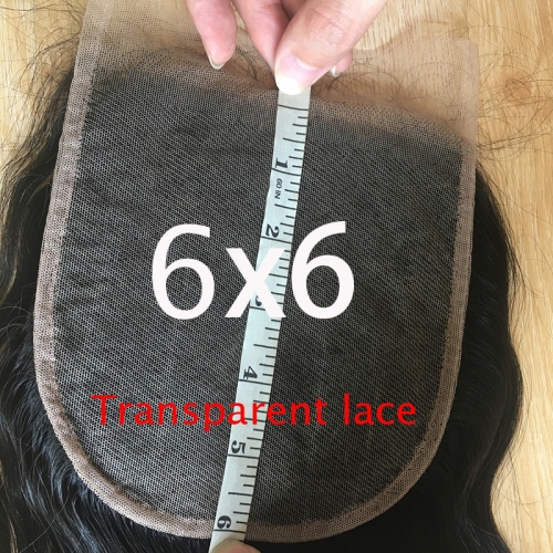 Osolovely Hair Transparent Lace 6x6 Lace Closure Body Wave 6x6 Closure ,6x6 hair