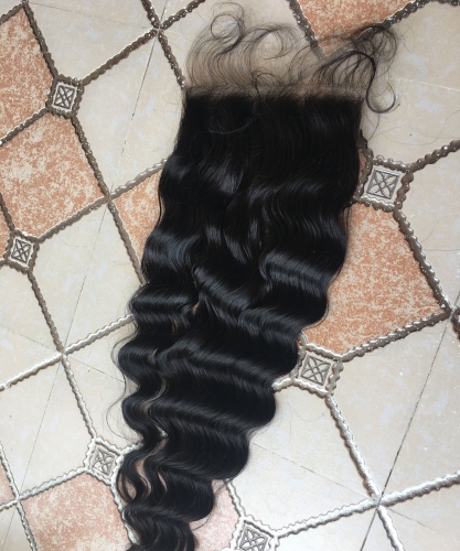 Osolovely Hair Transparent Lace Color Loose Wave 6x6 Lace Closure Frontal Pre Plucked Natural Hairline