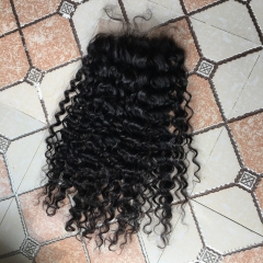 Osolovely Hair Pre Plucked Natural Hairline Transparent Lace Curly 6x6 Lace Closure