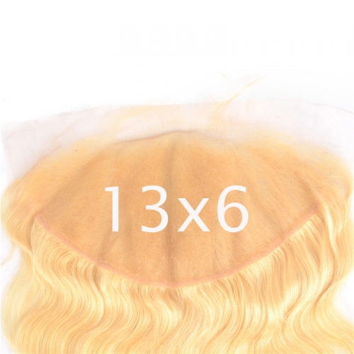 Osolovely Hair 13x6 Blonde Lace Frontal Closure 613 Color Body Wave Human Hair Frontal With Baby Hair Pre Plucked