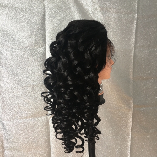 Osolovely Hair 250 density Human Hair Lace Front Wig Loose Wave Natural Hairline With Baby Hair