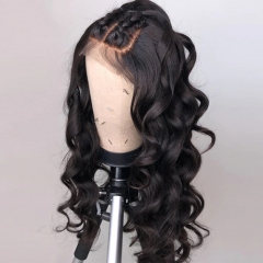 Osolovely Hair 360 Lace Frontal Wig Pre Plucked With Baby Hair 150% Loose Wave Lace Front Human Hair Wigs For Black Women