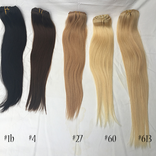 Clips In Hair Bundles 100G #60 #613 #4 blonde natural #27 color Straight Hair Clip In Natural Human Hair Extensions Bundles 8Pcs Osolovely Hair