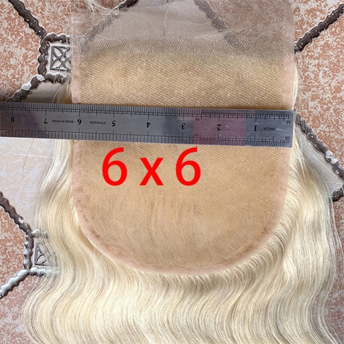 Osolovely Body Wave Hair 613 613 Blonde Lace Frontal Closure Ear To Ear Frontal 100% Human Hair Free Part 6x6 Lace Closure