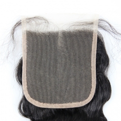 Transparent 4x4 Lace Closure Deep Wave Human Hair Prepluncked Closure Unprocessed Human Hair Extensions Bleached Knots