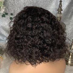 Osolovely Hair Short Curly Human Hair Bob Wig Full End 13x4 Lace Front Human Hair Wigs For Women Pre Pluck Lace Wig