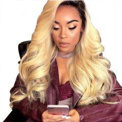 Mink Hair 1B/613 Blonde Color Body Wave Human Hair Full Lace Wigs Hand Made Human Hair Wig