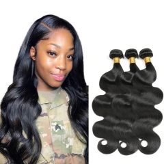 10-36inch Body Wave Bundles Human Hair Weave Bundles Natural Color 100% Human Hair Bundles 3/4 Bundle Deals Non-Remy Hair Weave Bundles