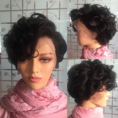 Pixie Cut Wig Curly Bob Wig Lace Front Human Hair Wigs For Black Women Loose Wave Short Bob Lace Front Wigs 13x6 Pixie Lace Wig Preplucked