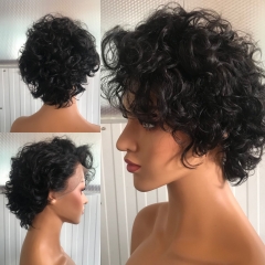 Pixie Cut 13*6 Wig Short Curly Human Hair Wigs With Baby Hair Pre Plucked Glueless Curly Bob Lace Front Natural Wig For Black Women Osolovely Hair