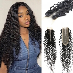 Kinky Curly 2x6 HD Lace Closure Only Middle Deep Parting Closure 2x6 Human Hair For Woman Transparent lace 2x6 Closure