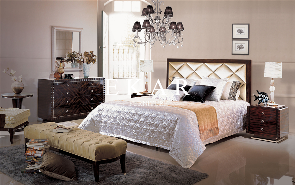 Emily Brown and White ,Wooden and Fabric ,Bedroom Bed Emily Brown and White ,Wooden and Fabric ,Bedroom Bed