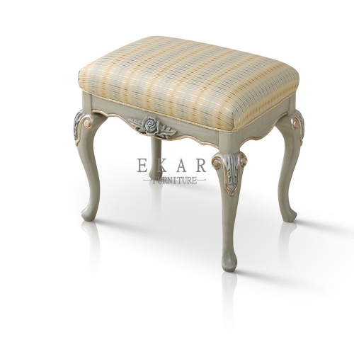 Bedroom Furniture Small Wooden Striped Vanity Stool/Vanity Seat/Bedroom Stool/Dressing Stool
