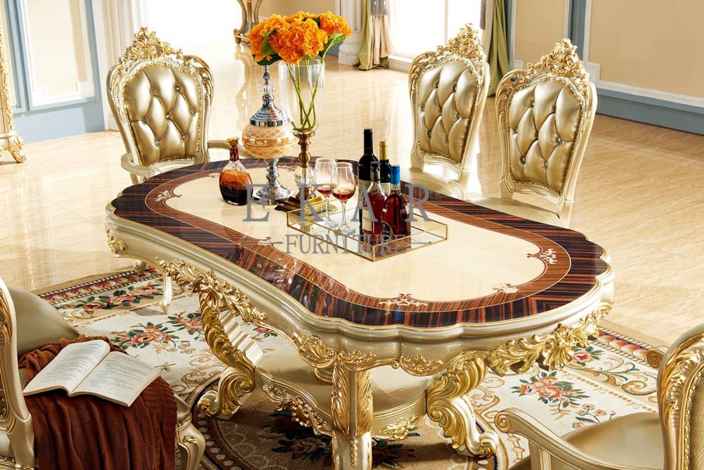 Classic Wooden Carved Oval 6 Seater Luxury Dining Table ... on {keyword}