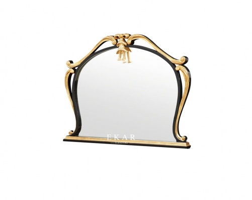 2017 The Latest Luxury Style Black Wooden Cosmetic Mirror Bedroom Vanity Sets