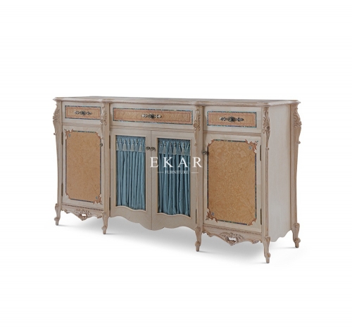 Hand Carving Dining Room Cabinet Antique Sideboard