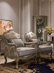 Classic Elegant Carved Living Room Furniture Set