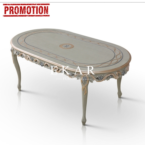 Antique Oval Silver Dining Table/Kitchen Table/Dinette Table
