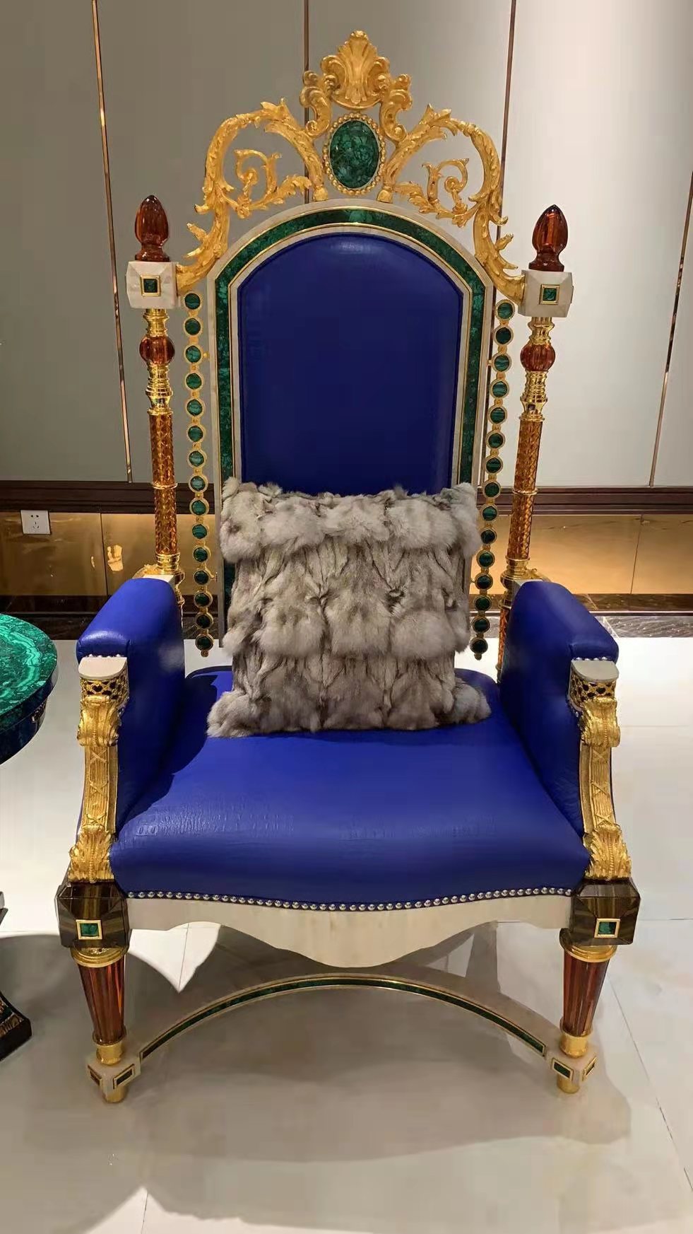 Dubai prince with gemstone chair