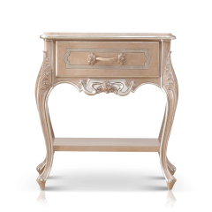 Antique Ivory White Elegant Nightstand