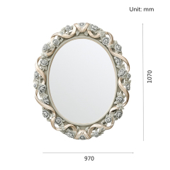 Floral Wooden Vanity Mirror/Wall Mirror/Makeup Mirror/Bedroom Mirror