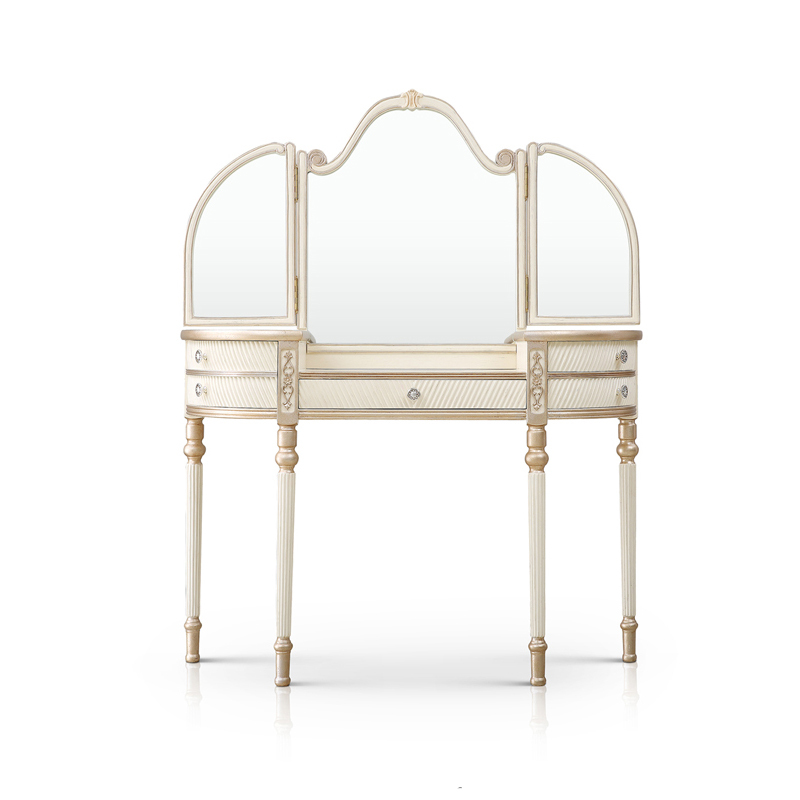 White Dressing Table With Drawers and Mirror/Makeup Table